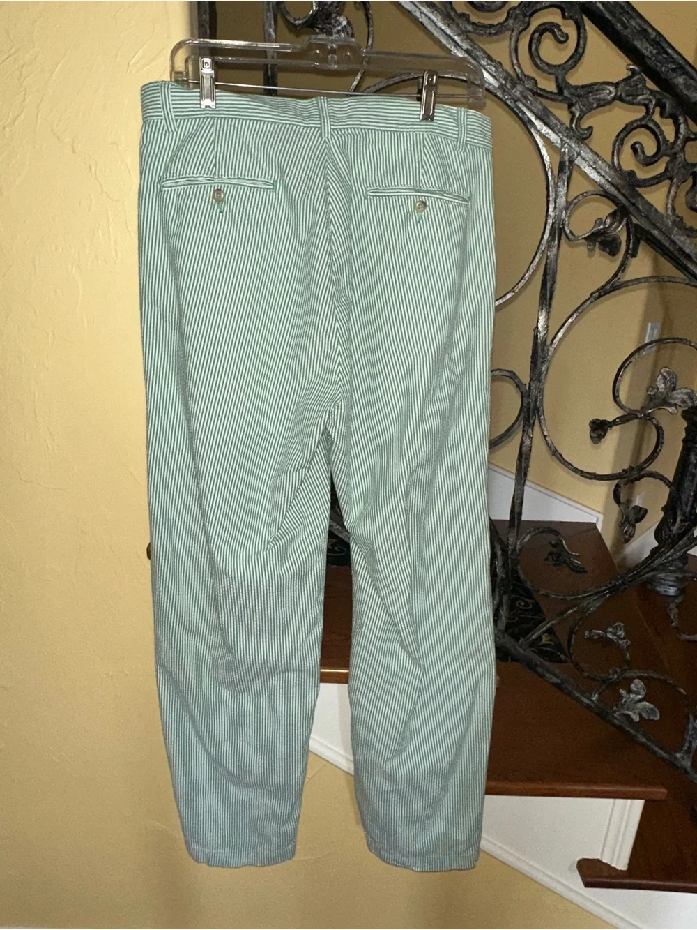 Polo Ralph Lauren Striped Green Seersucker Pants - Picture 8 of 9